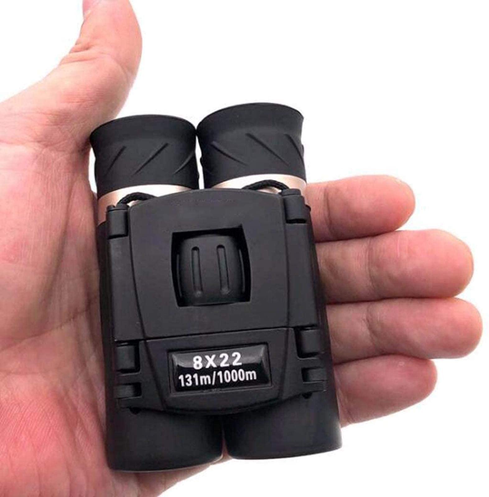 Jumelles Noires, Mini Puissantes 10X42, Télescope De Jumelles Étanches