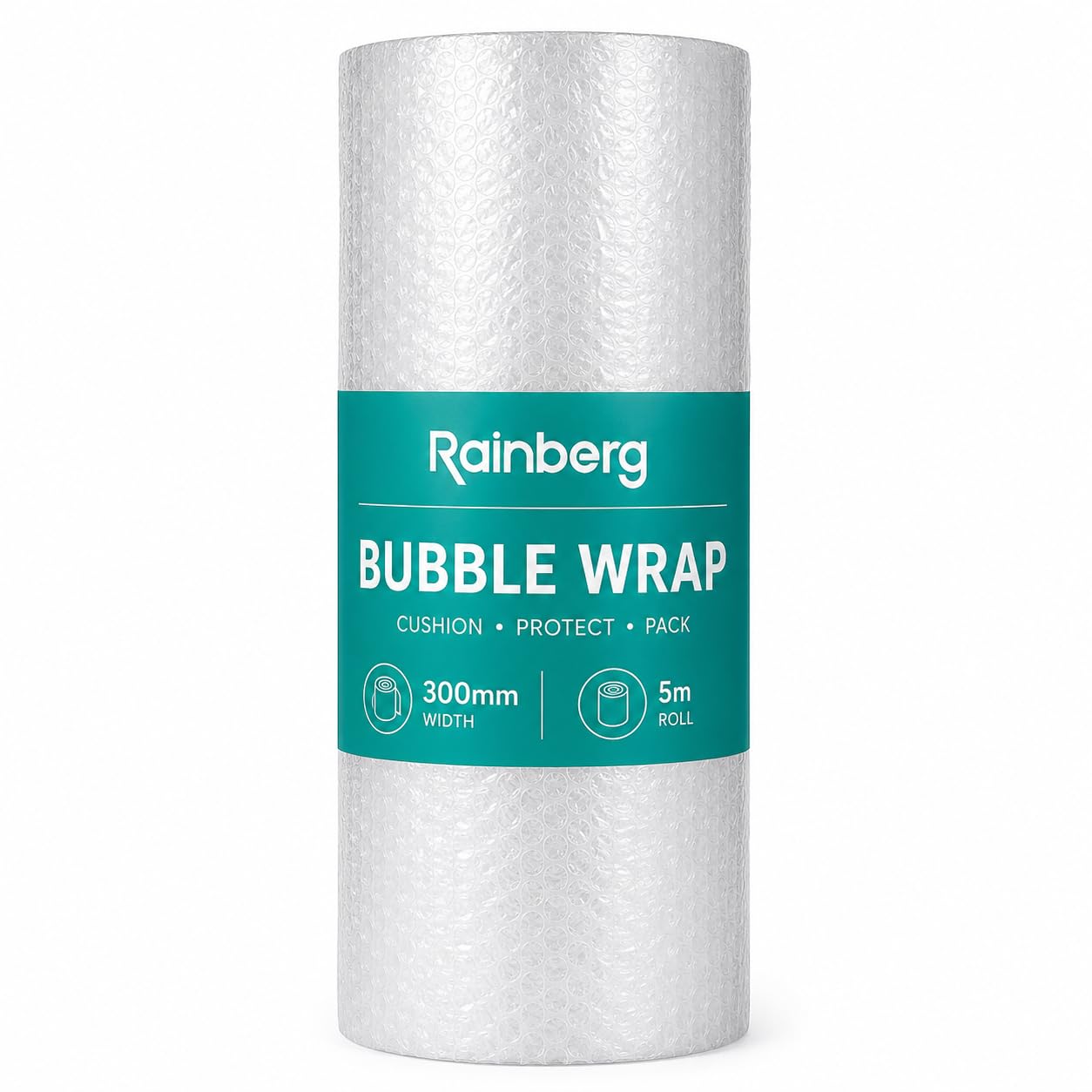 Rainberg Bubble Wrap Roll 300mm x 5m – Air Bubble Wrap for Moving House Essentials Fragile Items, Storage, Shipping Protection, Recyclable Eco-Friendly Packaging Material