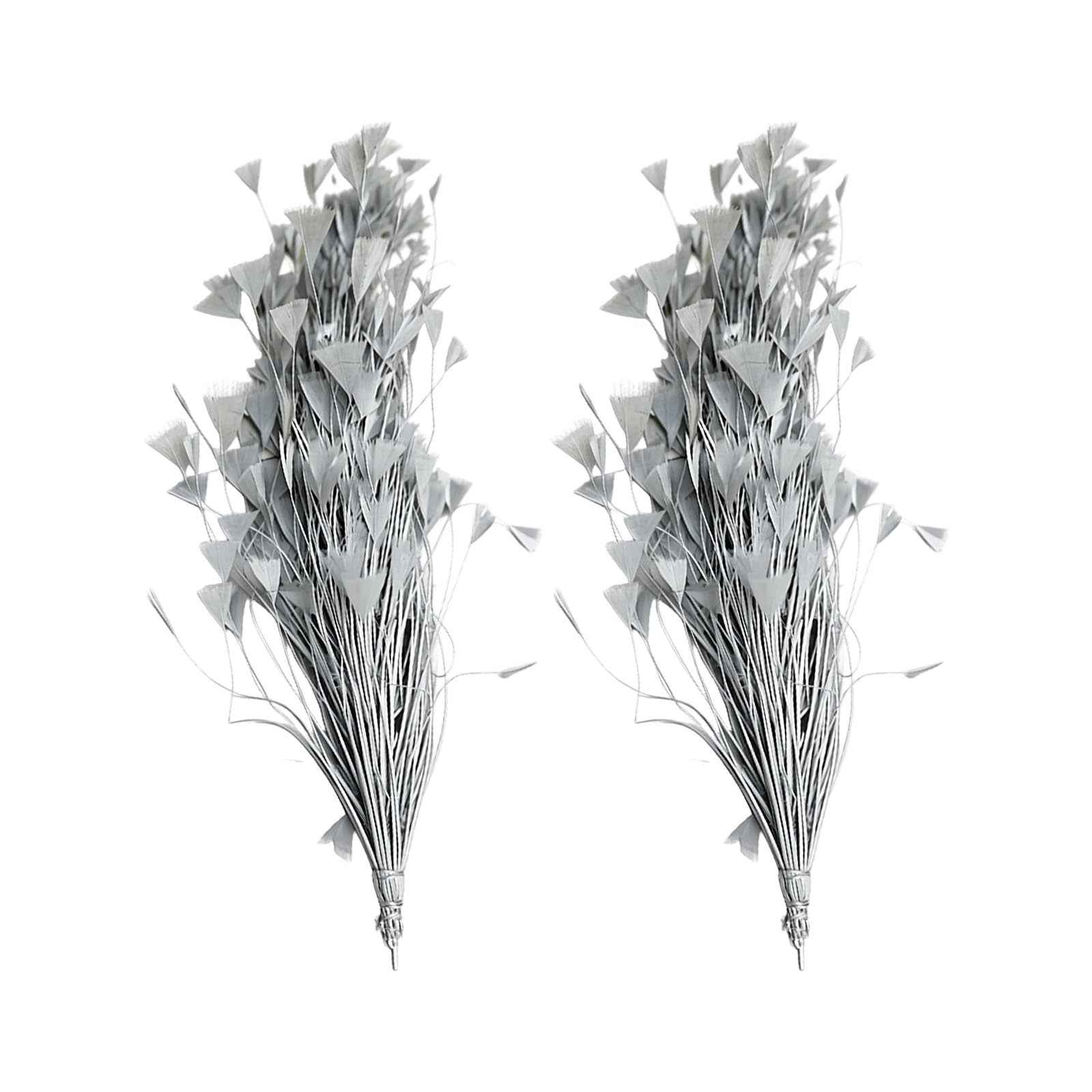 Zeiwohndc Grey Artificial Plumage Embellishments Set Of 2 For Clothing Sewing And Home Decoration Celebratory Down Embellishments