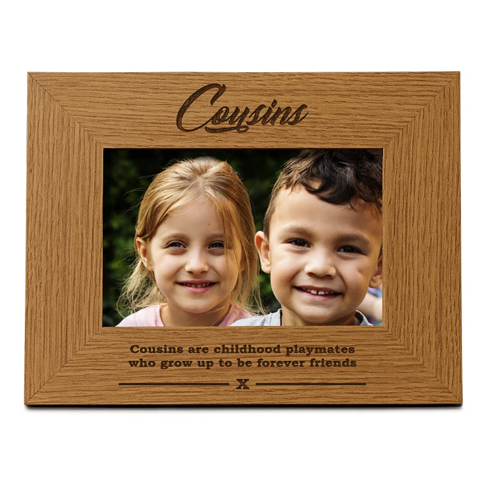 Ukgiftstoreonline Cousins Wooden Photo Frame Gift (4 X 6 Inch)