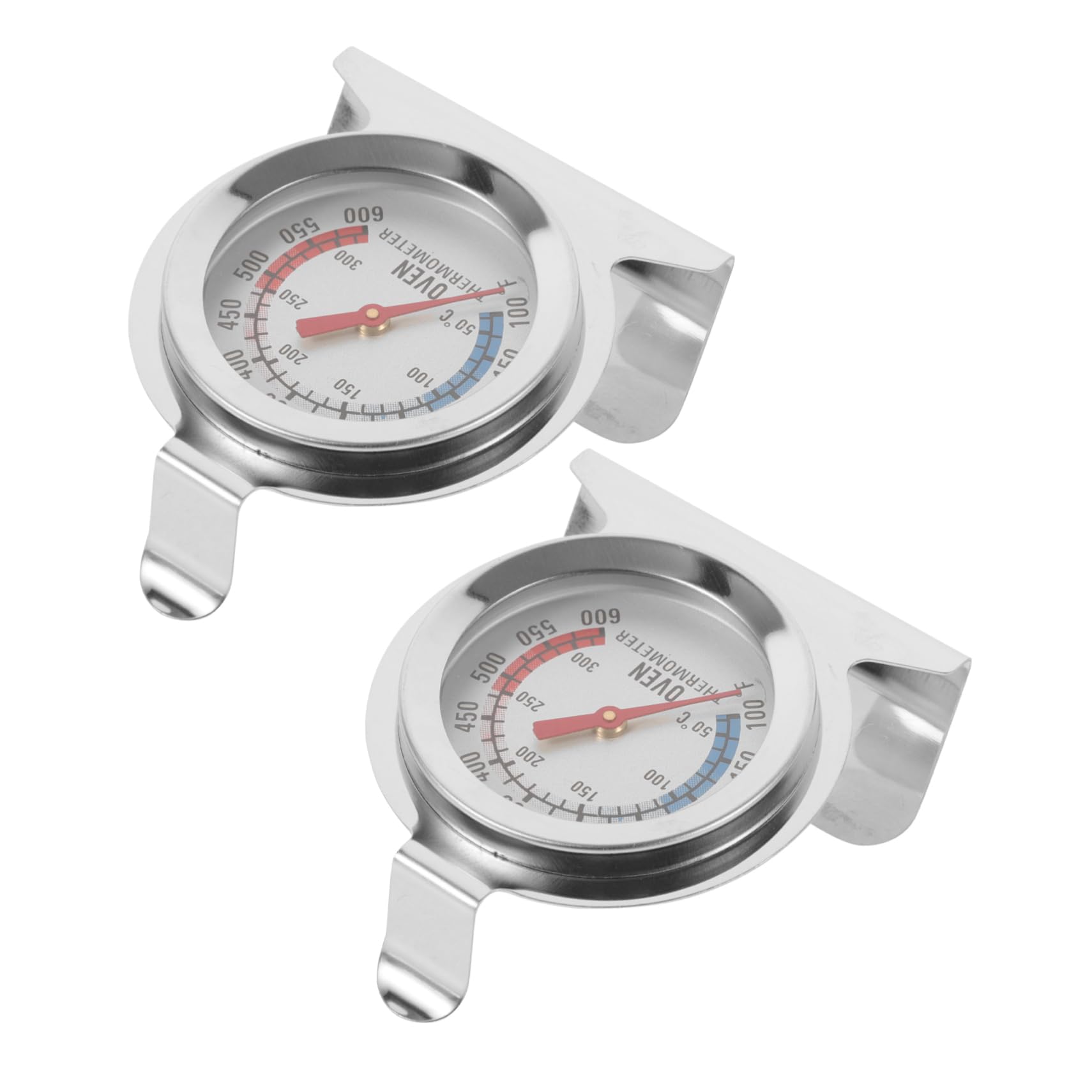 VINTORKY Chef Thermometer Set 2 in 1 Kitchen Thermometers for Cooking Meat Food Oven Grilling Baking Stainless Steel Silver