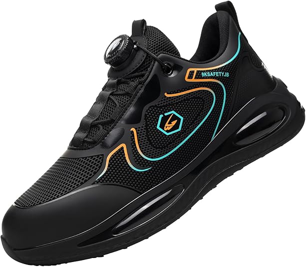 Chaussures De Sécurité Hommes Femmes Légère Chaussures De Travail Confortable Basket De Securite Noir 39EU 245