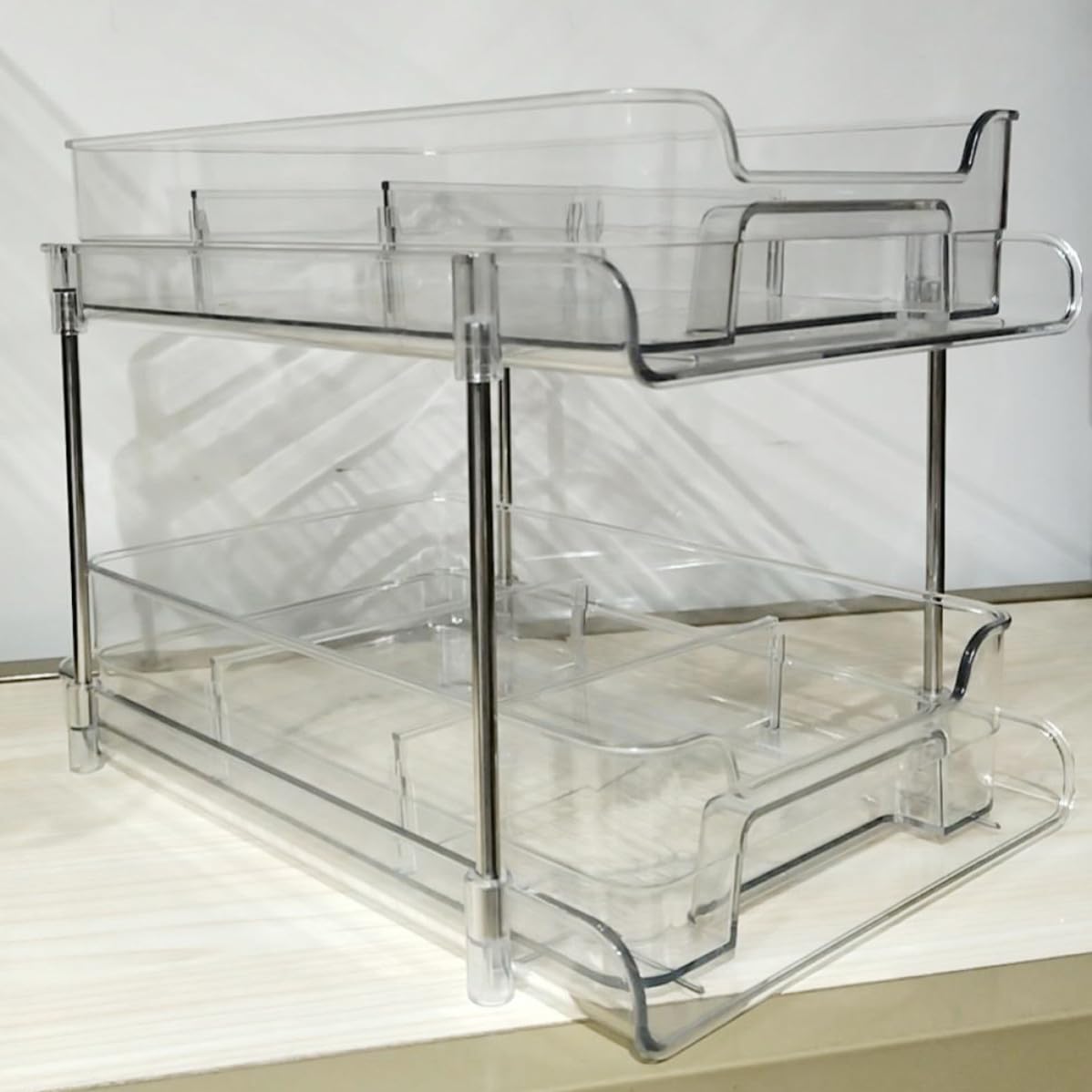 CHILDWEET Organizador de Baño de Dos Niveles Cajón Deslizante