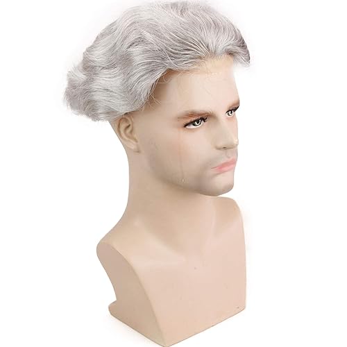 Red de monofilamento de tupé para hombre con PU alrededor de la base de cabello humano virgen europeo encaje frontal para hombre postizo sistema de