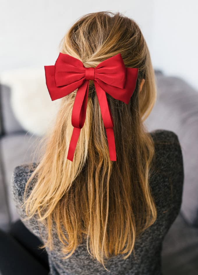 Pinzas para el cabello Furling Pompoms con moños y borlas, 3 unidades miniatura 3