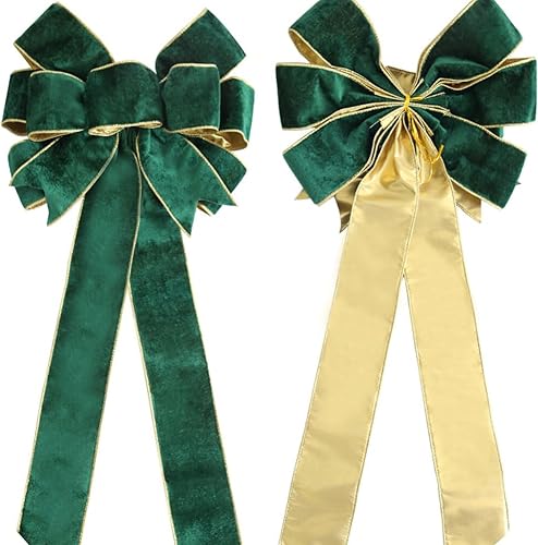 Miniatura 5 de Arco grande rojo de 23.6 in, colgante de decoración de árbol de Navidad, franela rojo vino, adornos de nudo grande para árbol de Navidad, coronas,