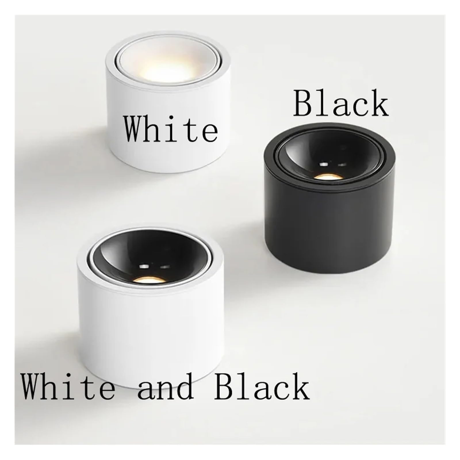 Faretto a LED ad angolo regolabile COB Downlight super luminoso 5W 7W 9W 12W 15W Piccola plafoniera for montaggio su superficie for interni(Warm White 3000k,Black)
