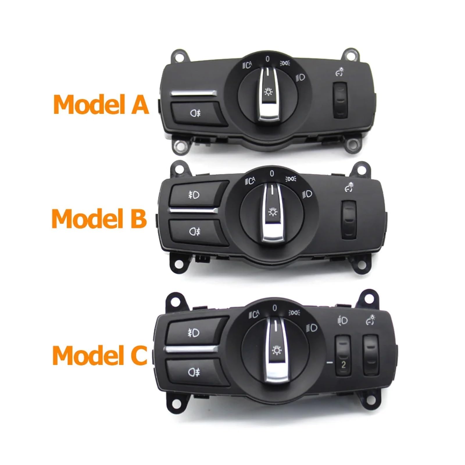 Auto-Frontscheinwerfer-Scheinwerferschalter-Baugruppe passend for BMW 5 6 7 Serie X3 X4 F10 F11 F07 F06 F01 F25 F26 61319192744(Model B)