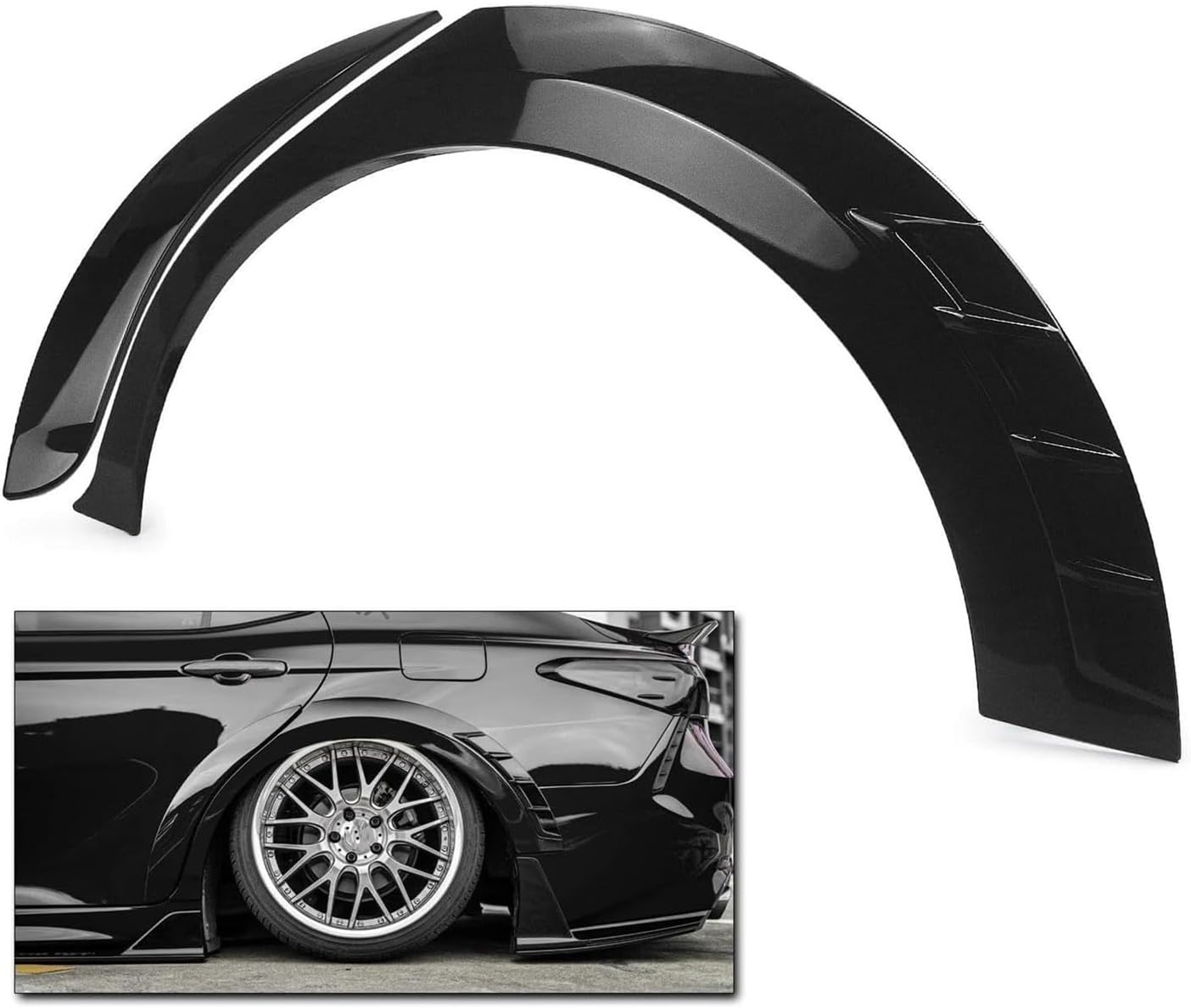 カムリ SE XSE 用 スポーツ 2018-2024年式専用 ホイールフェンダーフレア ブローカバー ワイドアーチトリム マッ 【ホイールカバ】