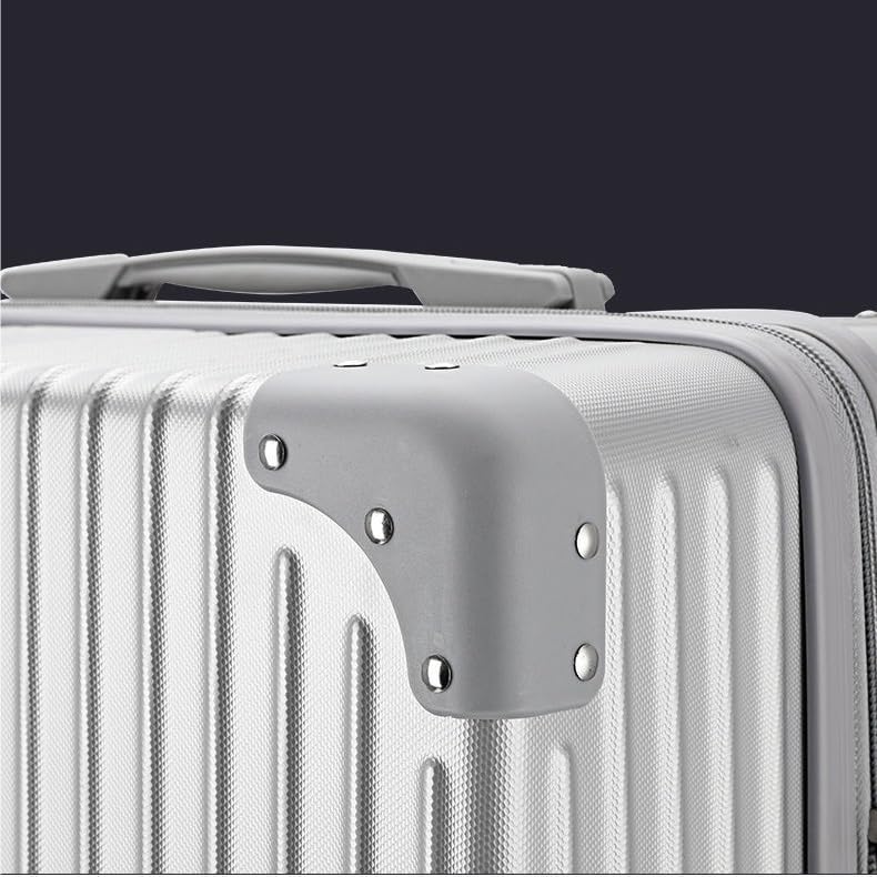 Luggage Sets Silent Universal Wheel Suitcase Lightweight Travel Trolley Case Password Case Large Capacity Zipper Case Suitcase(Silver,20in)3