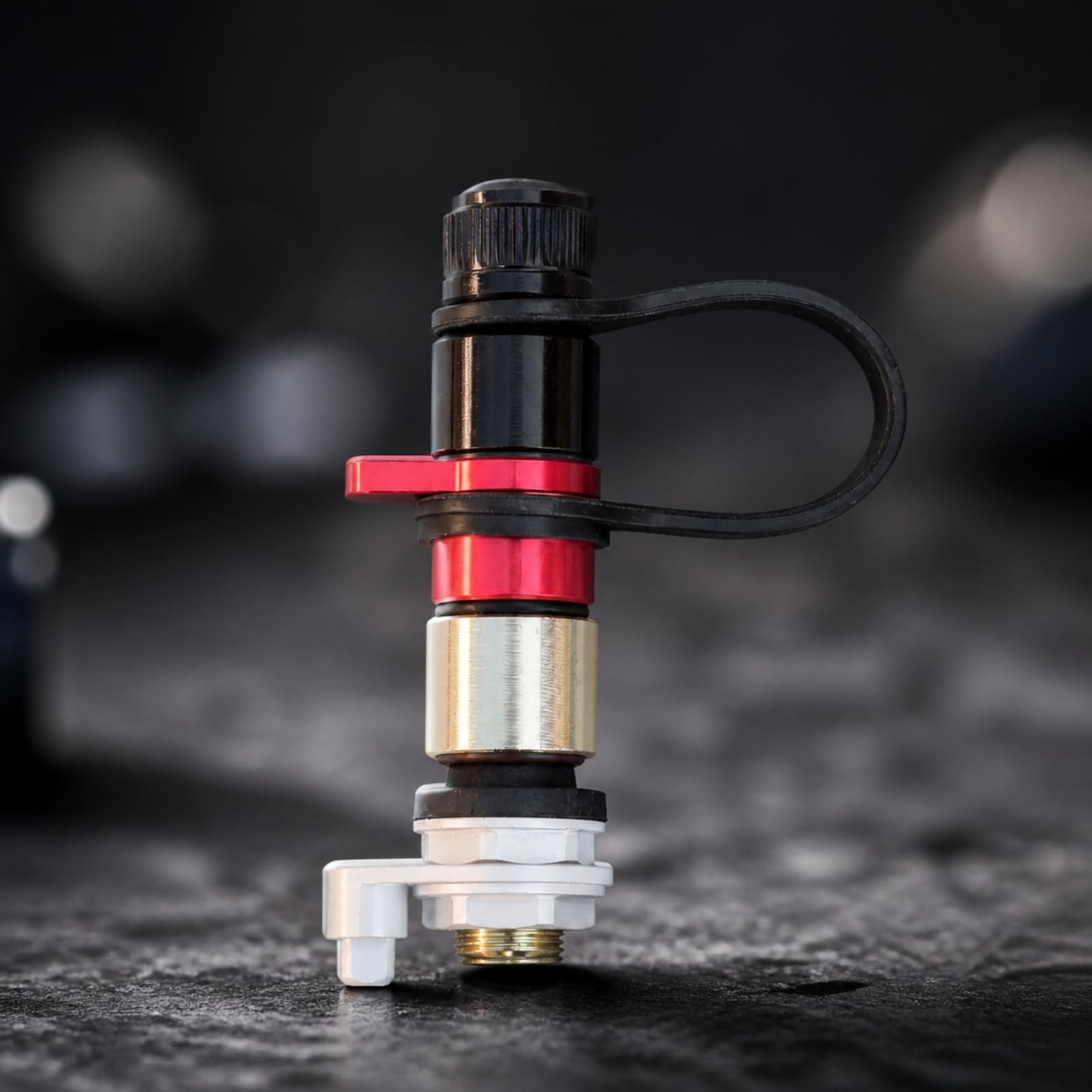 Conector Válvula sinflado Rápido con Palanca Laral Portátil sinflador Neumáticos con Tapa Atada Compacto para Conducción por sierto,