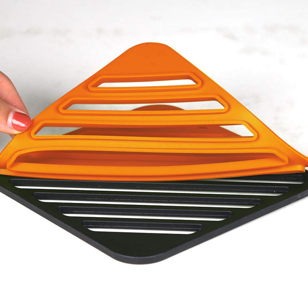 okrągła podkładka, Okrągły stół jadalny, stop silikonu, zestaw mat izolacyjnych, podkładka pod garnek, miskę, talerz, niebieski(Square Orange (4 Pieces))