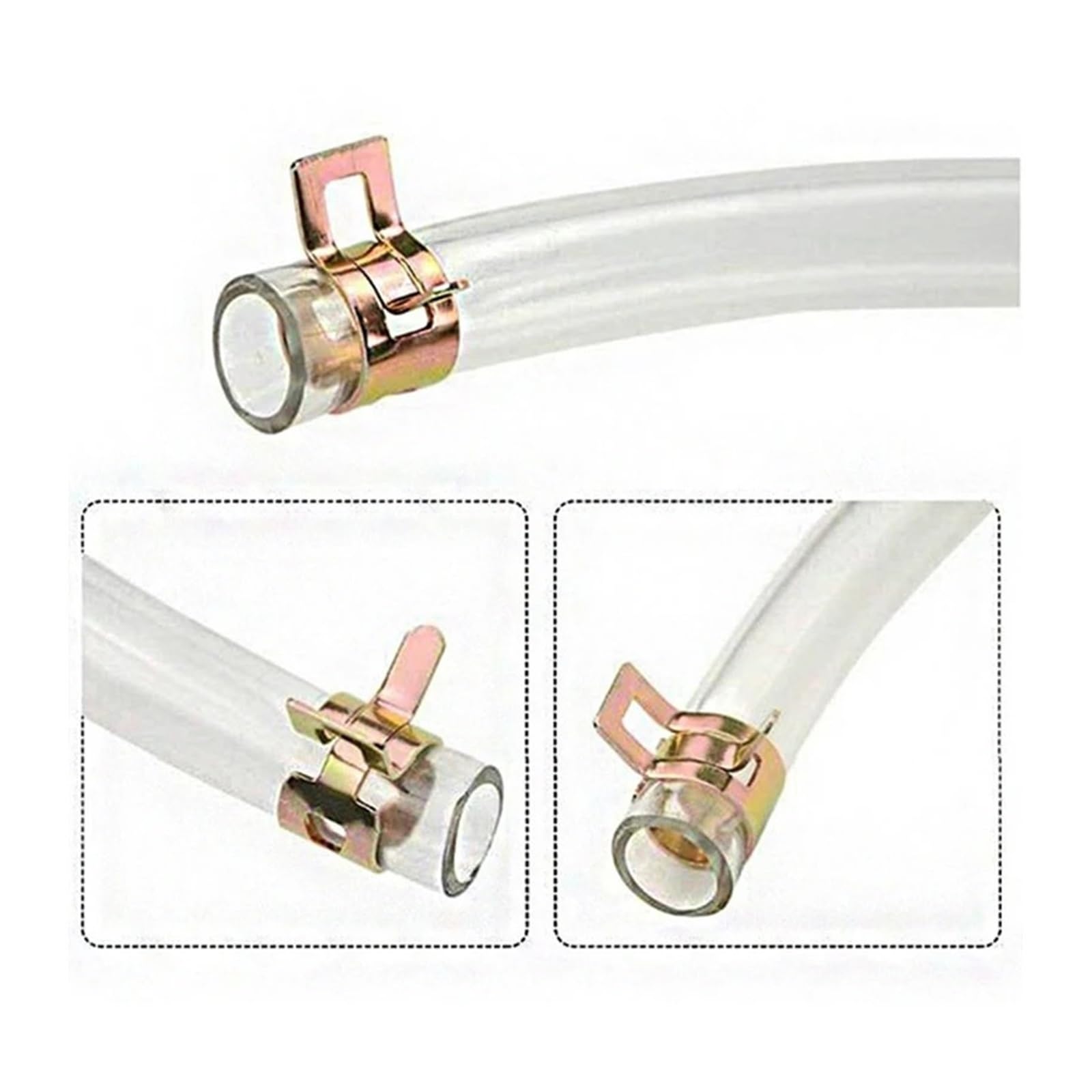 Fascetta stringitubo Morsetto for Tubo Flessibile a Molla zincato in Acciaio al Carbonio, 75 Pezzi, Tubo dell'Acqua, Tubo del Carburante for Auto