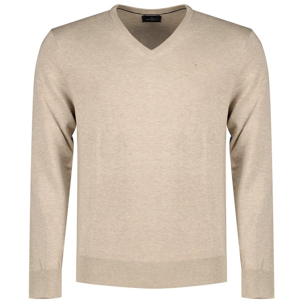 Pull col V Hackett London homme en coton soie pour le bureau