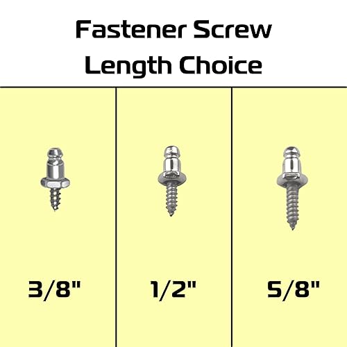 Miniatura 4 de EZ-Xtend Tornillo de fijación de elevación unidireccional, perno de latón niquelado con tornillo de acero inoxidable (10, 58 pulgadas)