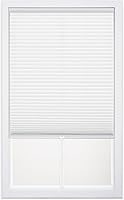 DEZ Furnishings Cordless 1" Light Filtering Cellular Shade 22x48 White - Child Safe, Energy Efficient Honeycomb Blinds