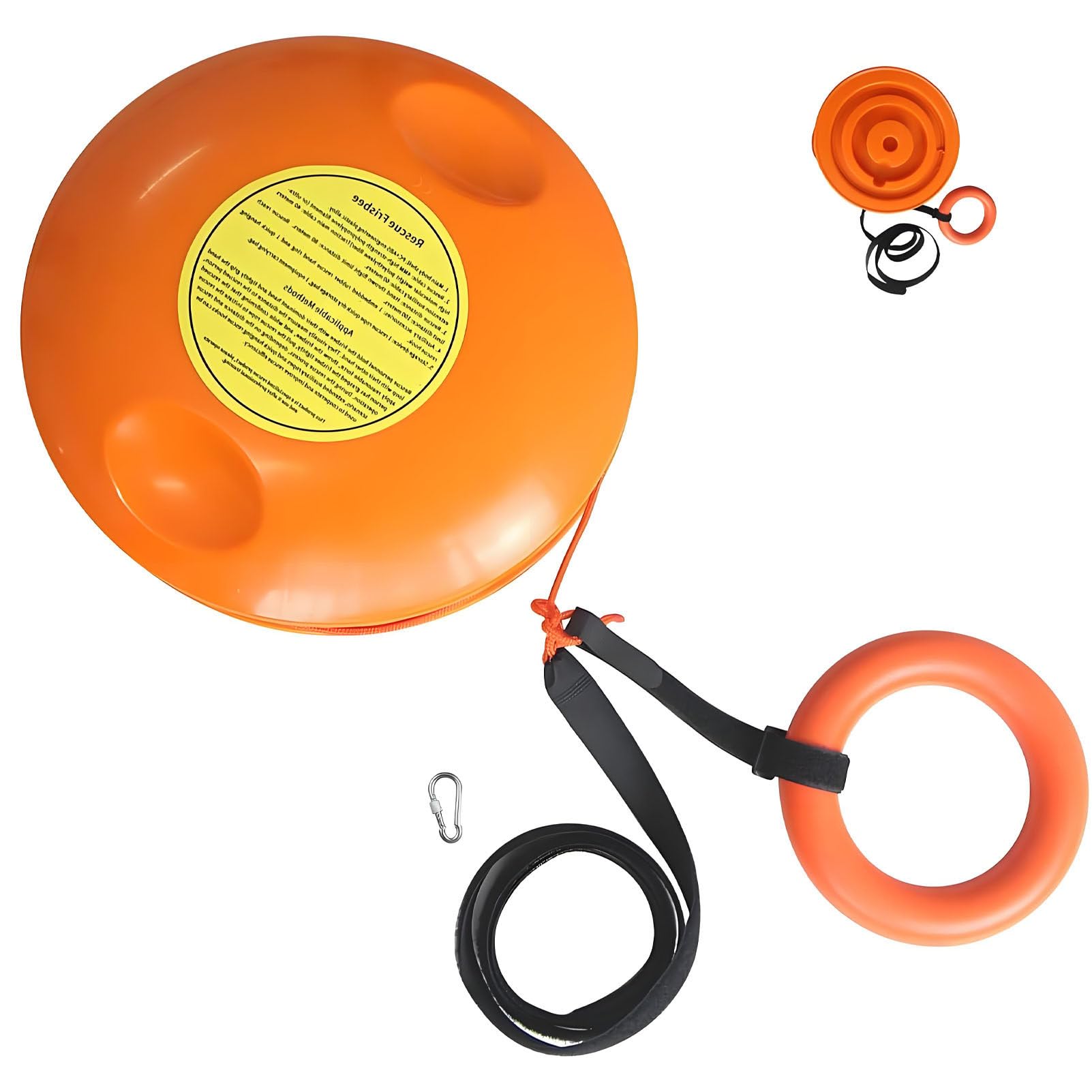 Caibendss Water Rescue Throwing Disc,Symmetrical Grooves Design Frisbee