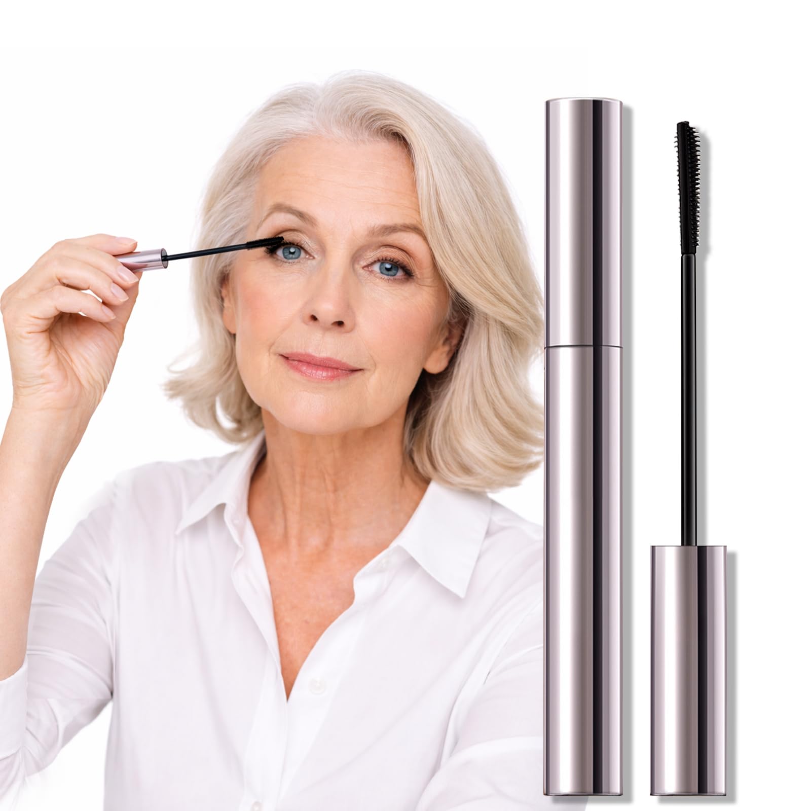 Erinde Black Tubing Mascara for Older Women 60 Plus, Black