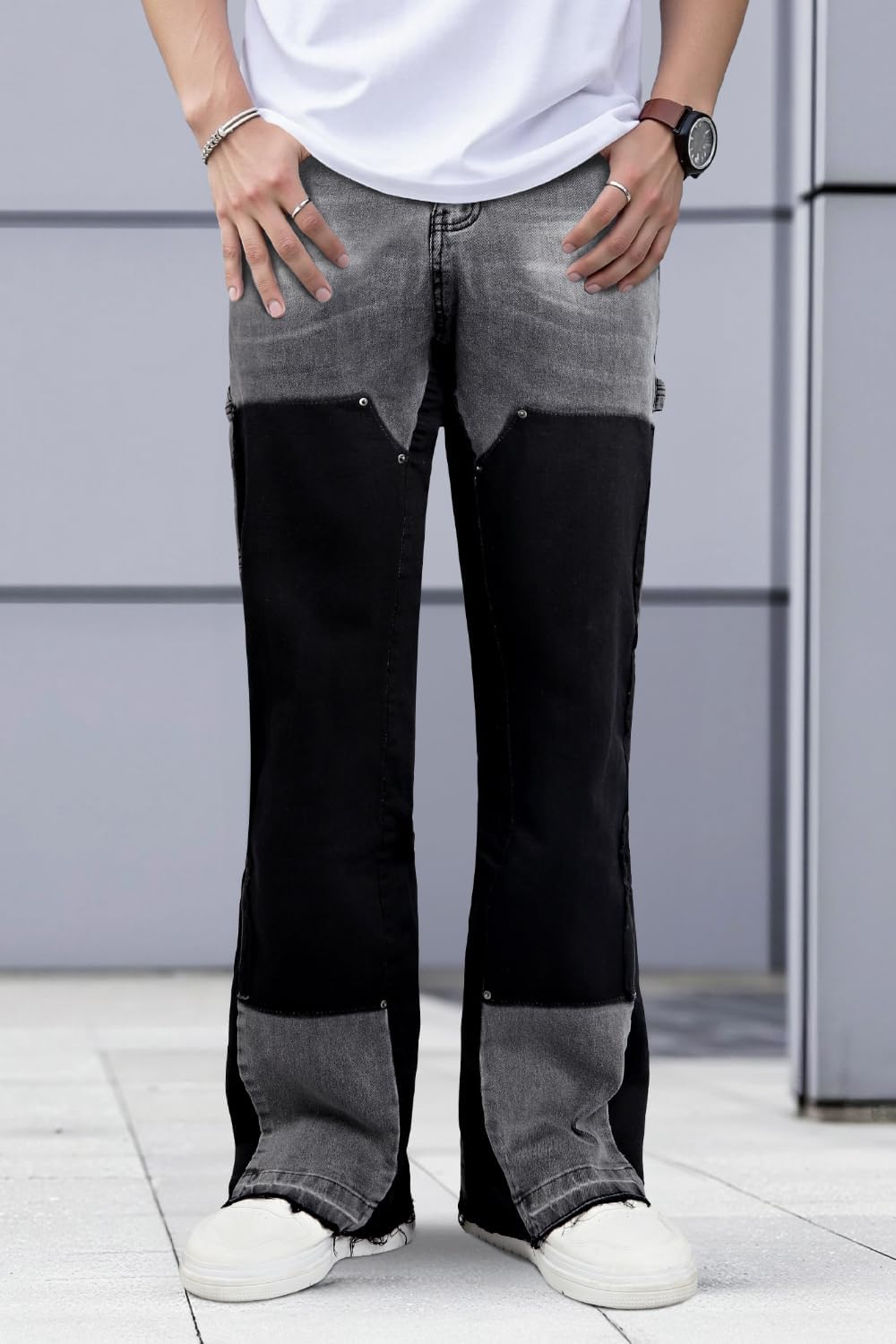 GINGTTO Mens Flare Jeans Stacked Bootcut Bell Bottom Morocco Ubuy