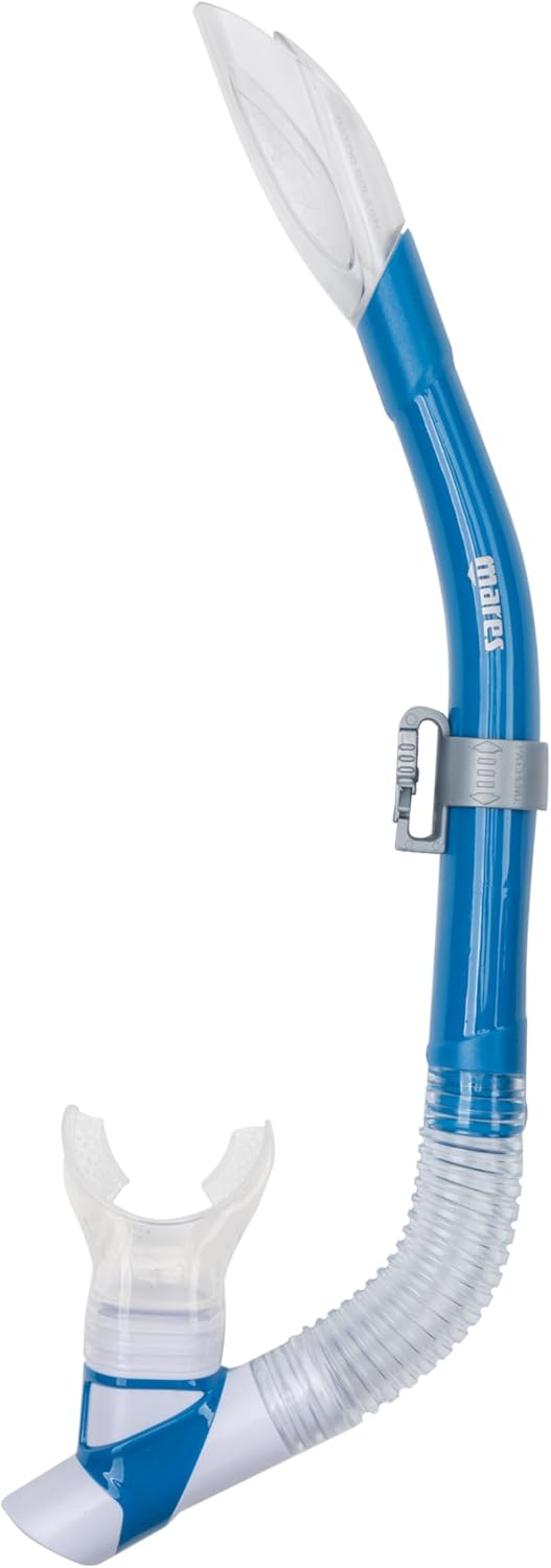 Mares Adult Combo Tropical Snorkeling Gear Set - Mono-Lens Frameless Silicone Mask, Semi-Dry Top w/Anti-Splash Snorkel