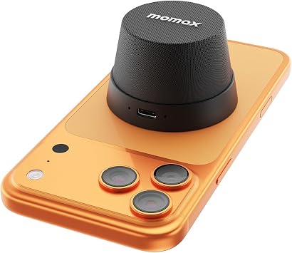 MOMAX Magnetic Portable Wireless Speaker, Enhanced Bass & Clear Sound