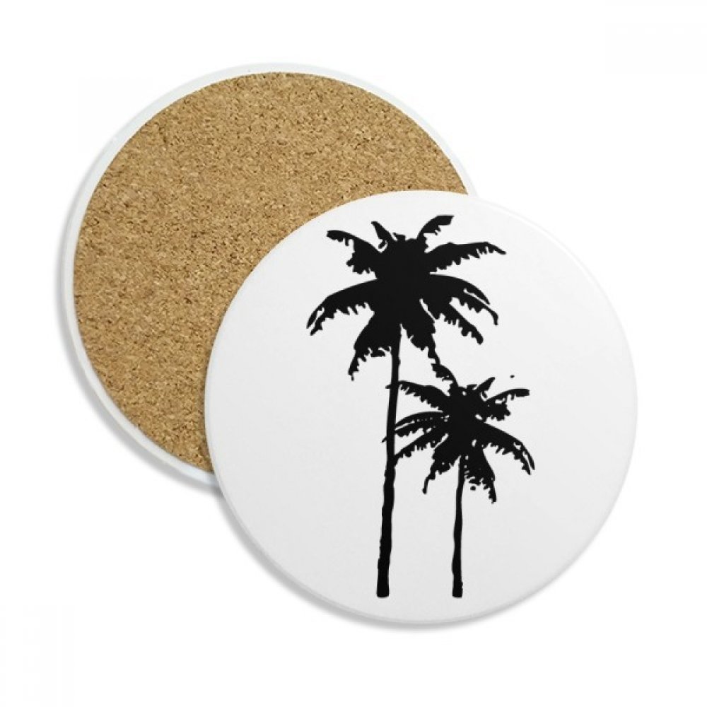Coaster en céramique Coconut Tree dessous de verre absorbant pour tasse