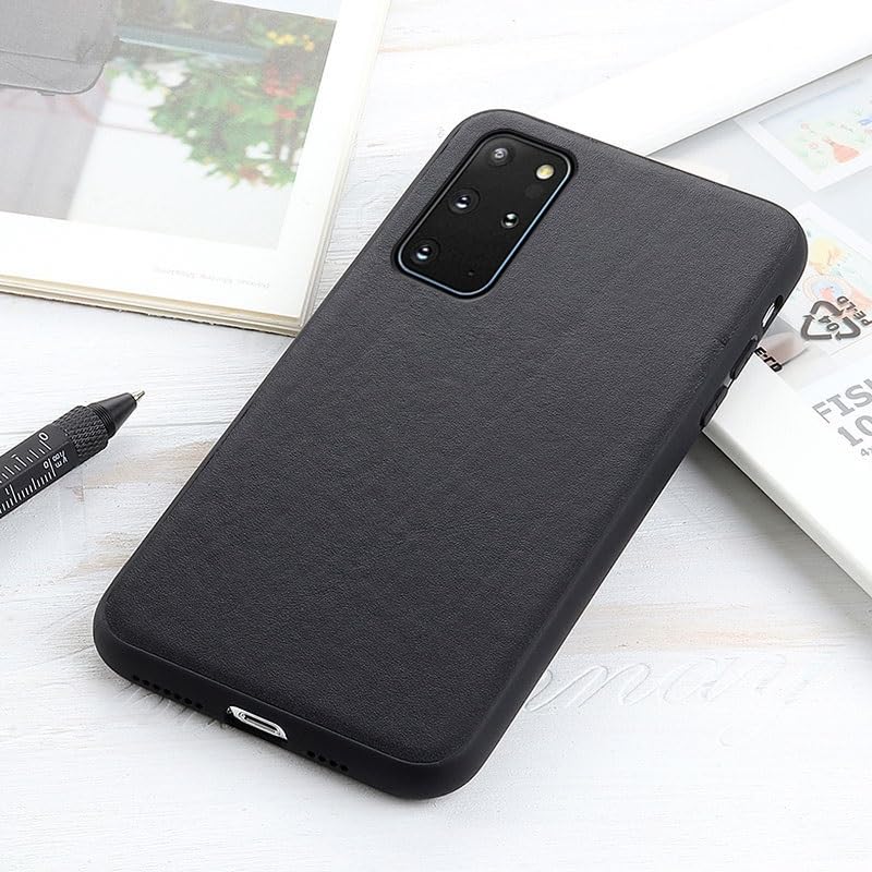 Coque en cuir véritable pour Galaxy S20 Plus, protection chic