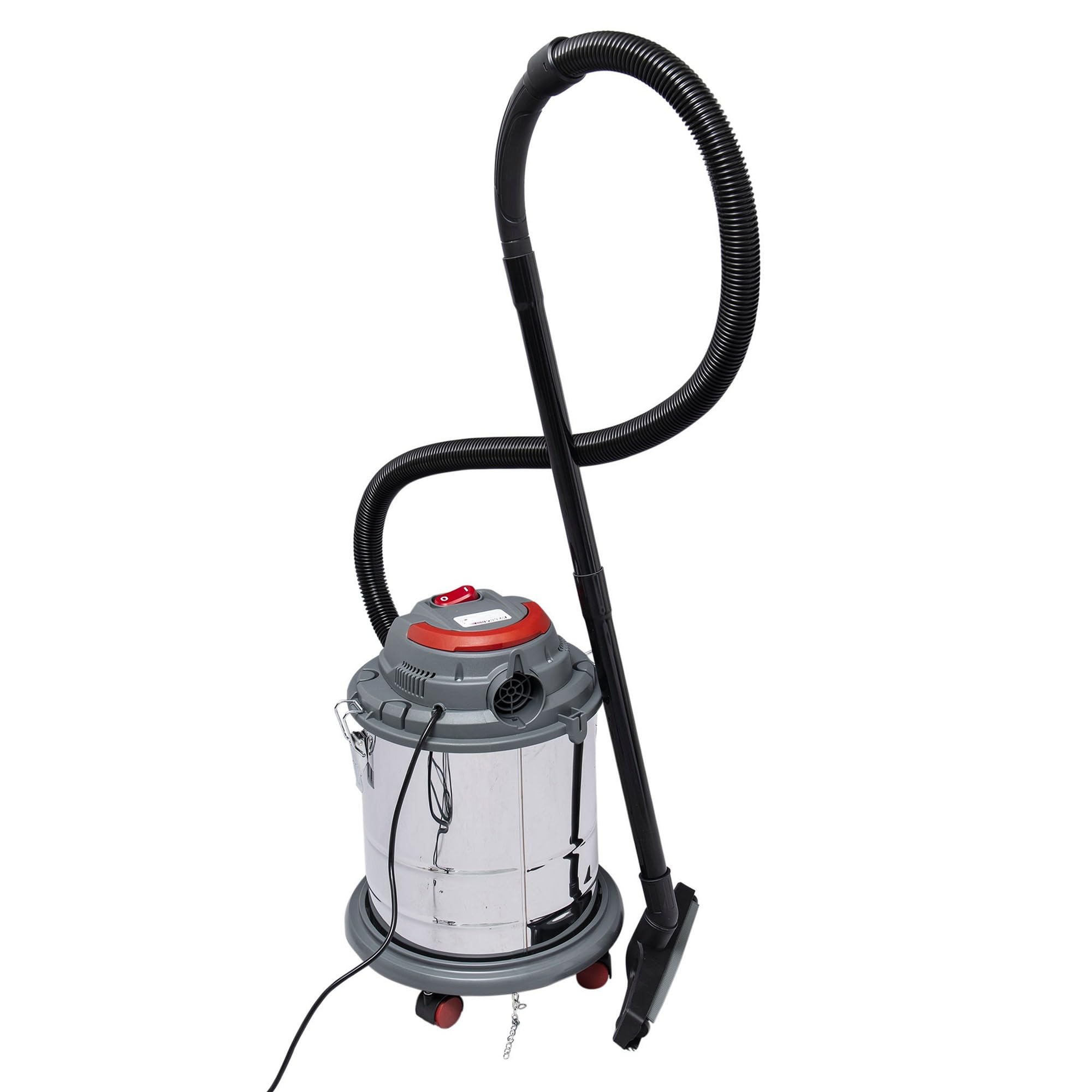 WERKA PRO Aspirateur Eau et Poussière 20 l Cuve Acier Chromé Lavable 4m