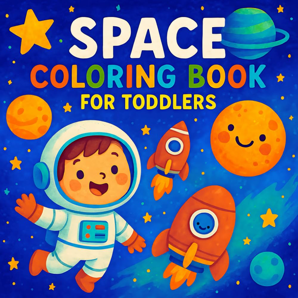 Space Colouring Book for Toddlers