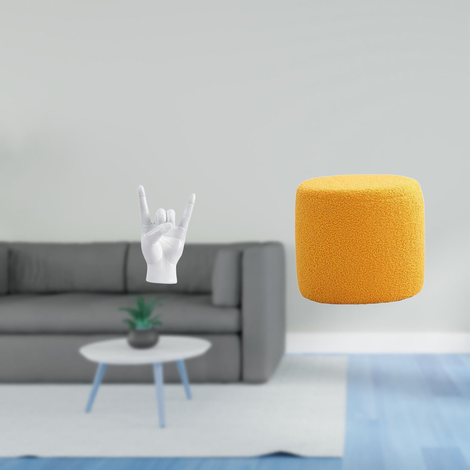 Enakshi® Creative Finger Sculpture Ottoman Bench Hand Gesture Footstool Cylinder Seat for Apartment Bedroom Restaurant Office Decor|Home & Garden | Home Decor | Figurines-image-47
