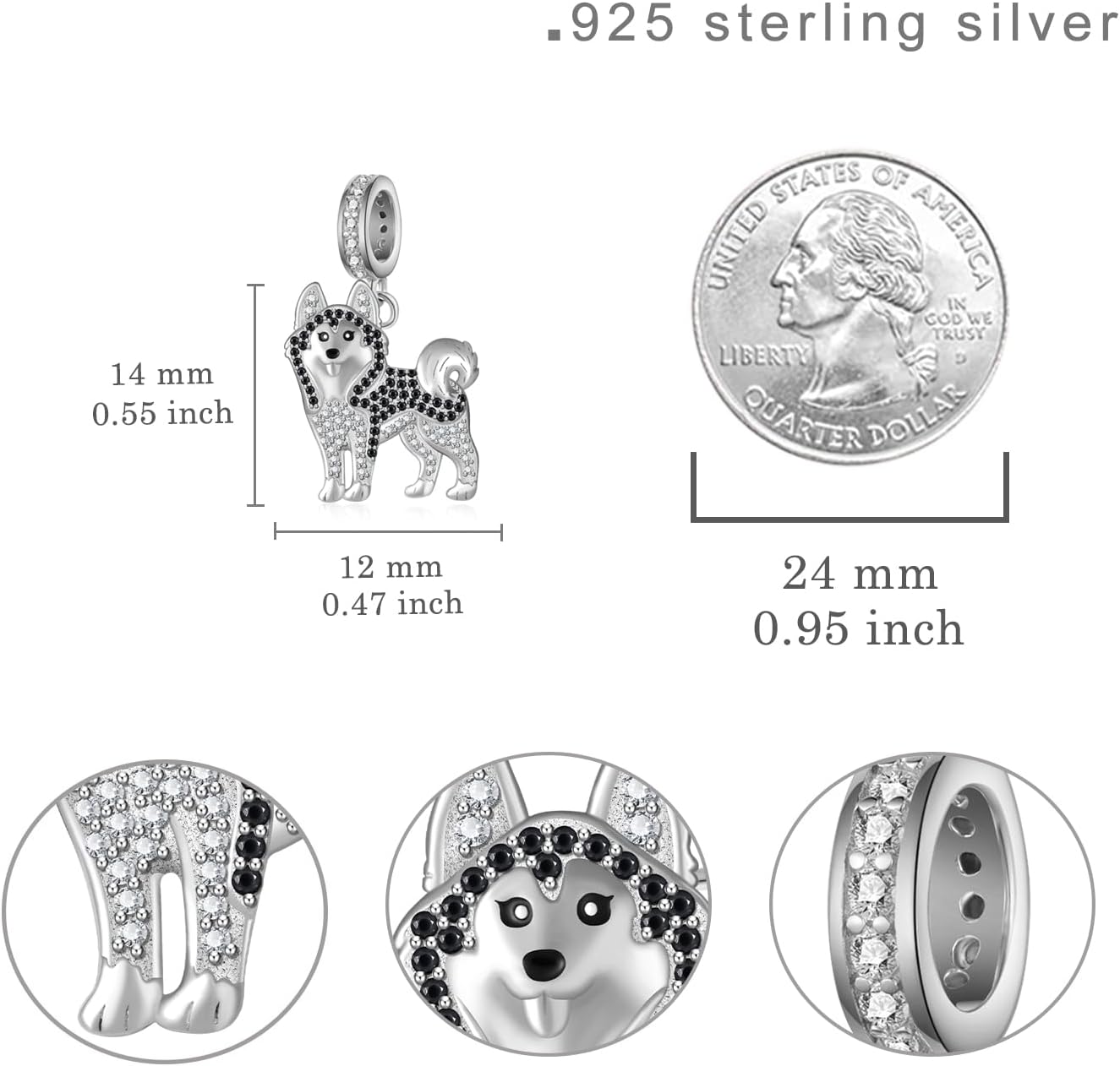 Cute Dog Charms for Women 925 Sterling Silver Pug/Yorkie/Corgi/French Bulldog/Poodle/Husky Charms for Bracelets Cute Puppy Charm Beads for Jewelry Making - Image 4