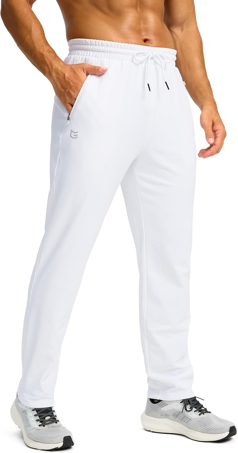 G Gradual Men's Fleece Lined Winter Pants with 3 Zipper Pockets Warm Athletic Joggers Workout Running Sweatpants for Men