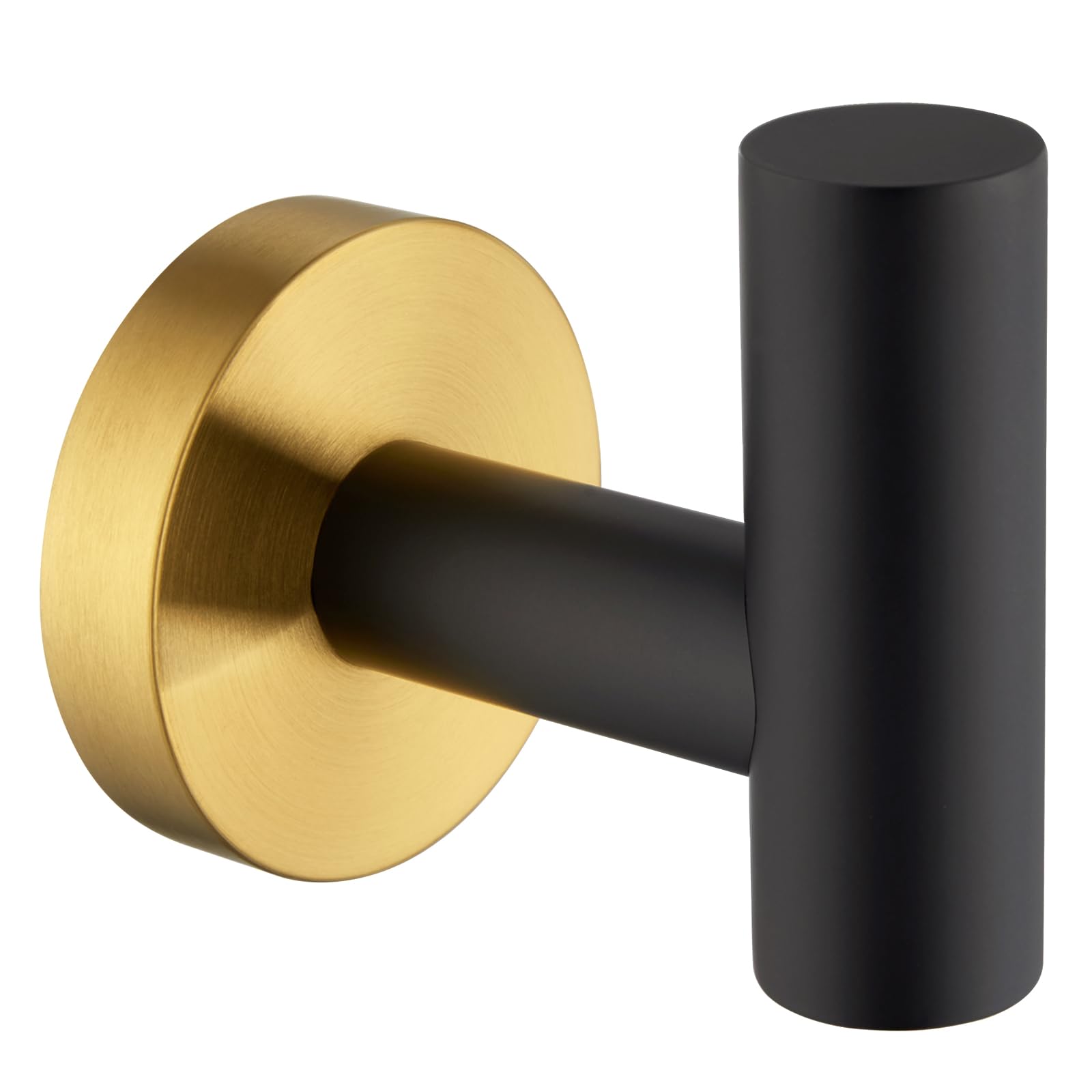 APLusee Bathroom Towel Hook Black & Gold, SUS 304 Stainless Steel Modern Robe Hook for Home Storage, Towel Hanger Wall Mounted