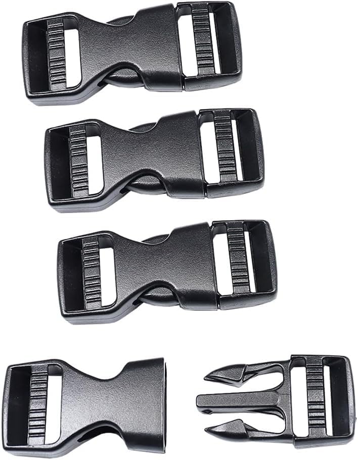 Plastic Side Release Buckles,15mm/20mm/25mm/32mm/38mm/50mm Heavy Duty Plastic Buckle Clips Snaps Backpack Belt Replacement Buckle (20mm-4set)