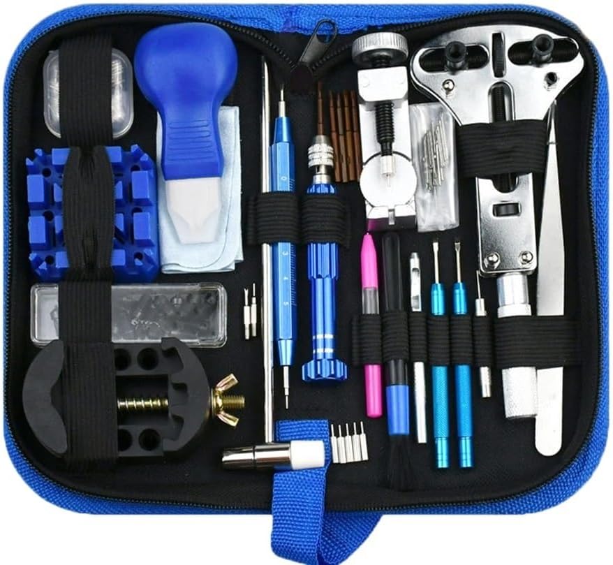 Watch Link Removal Kit Watch Opener Repair Tool Kit Clock Pry Knife Screwdriver Pin Hammer Set Watchmaker Band Link Acce