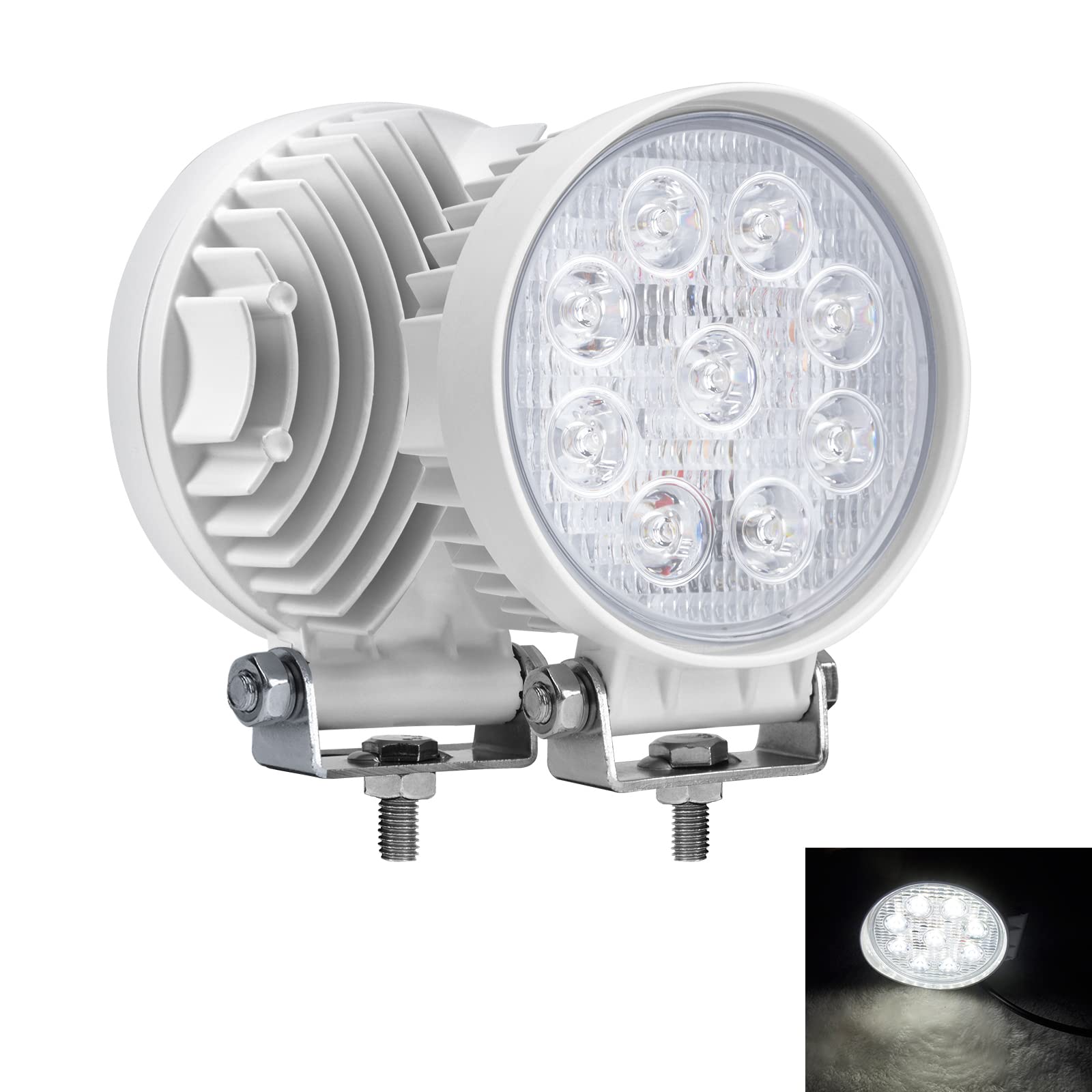 Buy AUXMOTEC White 27W Led Pontoon Boat Dock Work Lights, Marine
