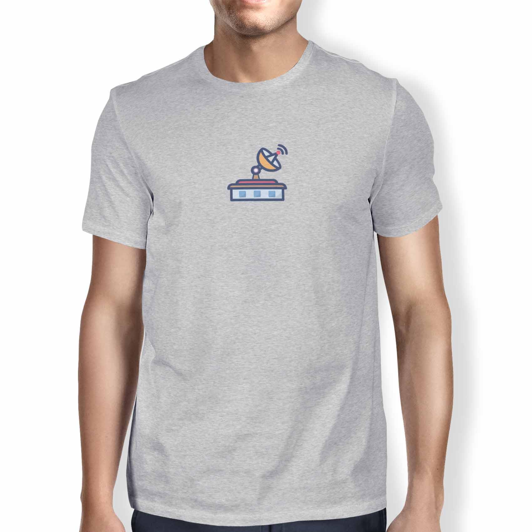 Green Fish Men's Gray Fdmtsi-100014 T-Shirt, L