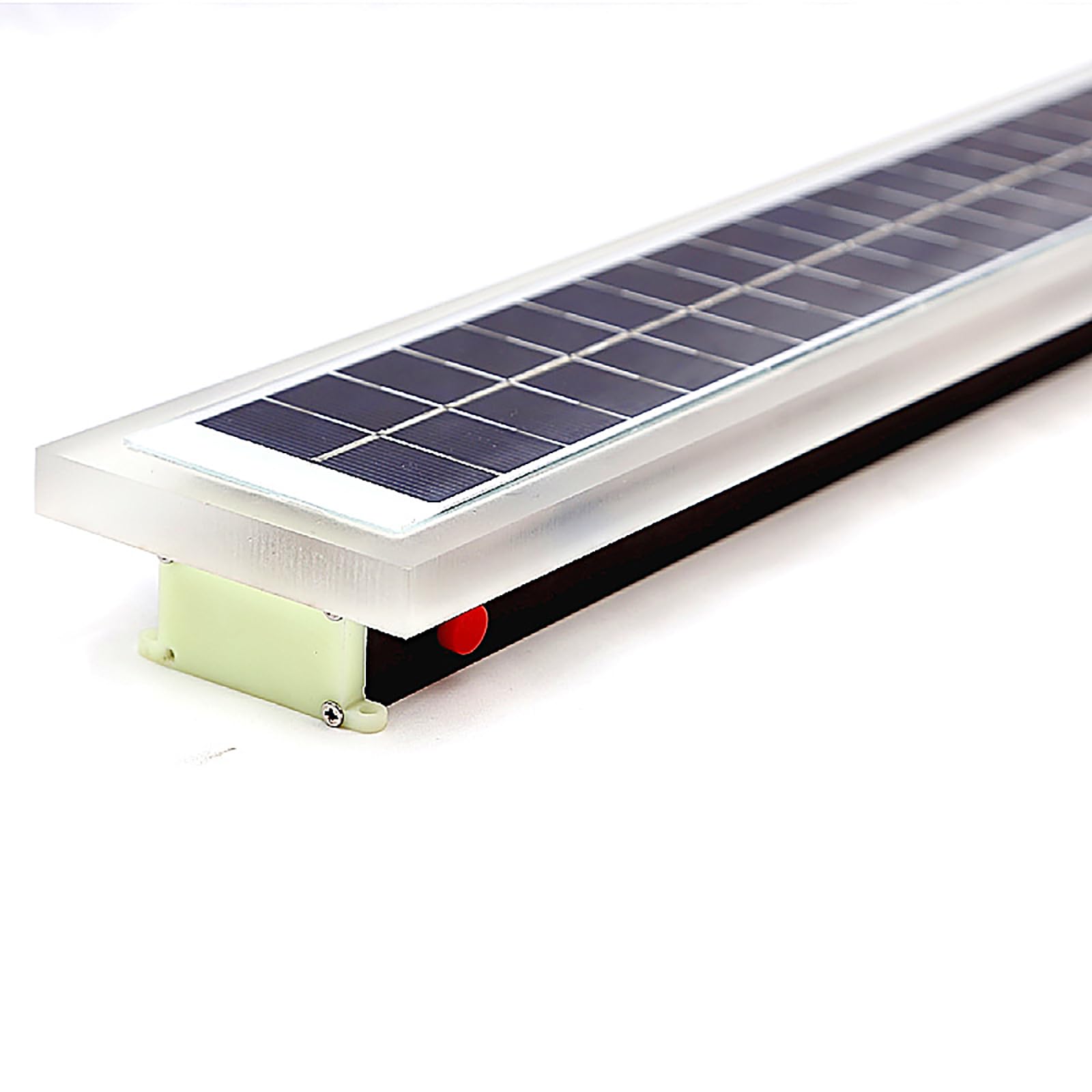 Außen Solar Wandleuchte Kabellos LED Lang Solarlampen Wasserdicht IP65 Schwarz Rechteckig Solarbetrieben Wandleuchter Modernes Acryl Wandbeleuchtung Hof Villa Eingangstür (Warm Light,100CM)