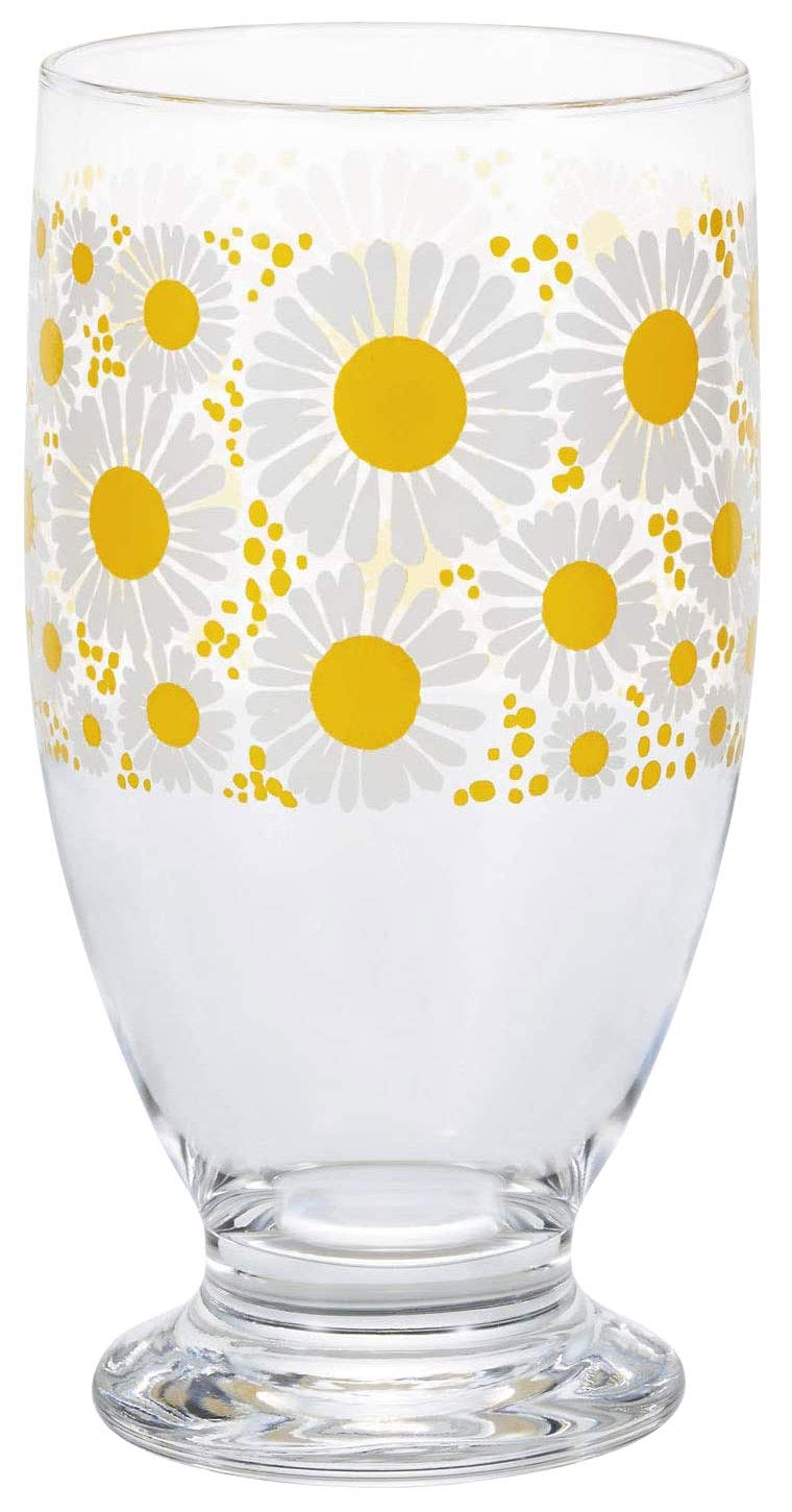 Aderia Retro Glass with Stand, Flower Pattern, 11.2 fl oz (335 ml), Cosmetic Box, Made in Japan, Model 1860, Cup, Wedding, Celebration, Beer, Stylish Present, Popular, Ranking, Glass, Japanese Sake : 