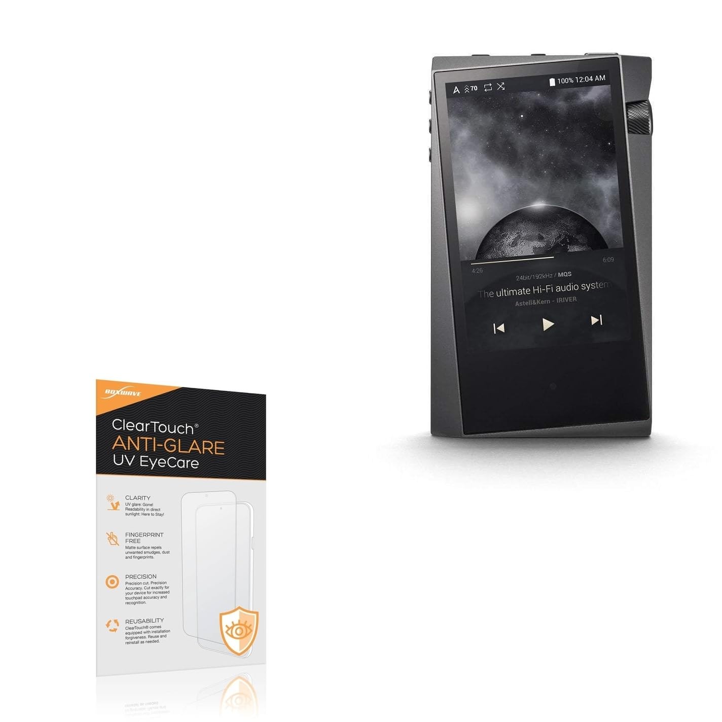 BoxWave Screen Protector Compatible With Astell & Kern SR15 - ClearTouch Anti-Glare Anti-UV EyeCare (2-Pack), Filters out Harmful Blue Light Reduce Fatigue