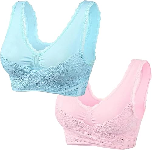 Miniatura 5 de Kendally Bras for Older Women, Kendally Bra, Comfy Corset Bra Front Cross Side Buckle Lace Bras, Kendally Bras for Women
