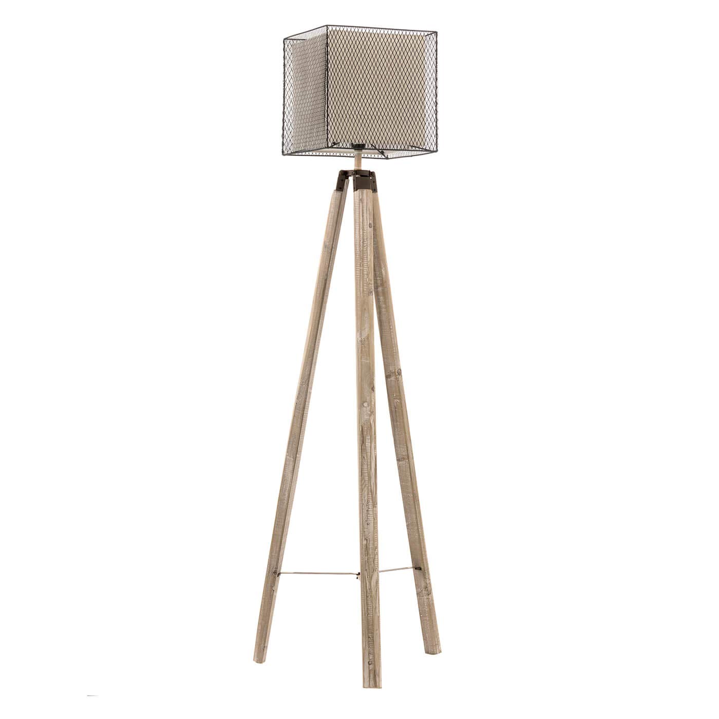 Onli Sabbia, Beige - Trípode De Madera Con Pantalla De Metal Y Tela, Color Arena, Beige