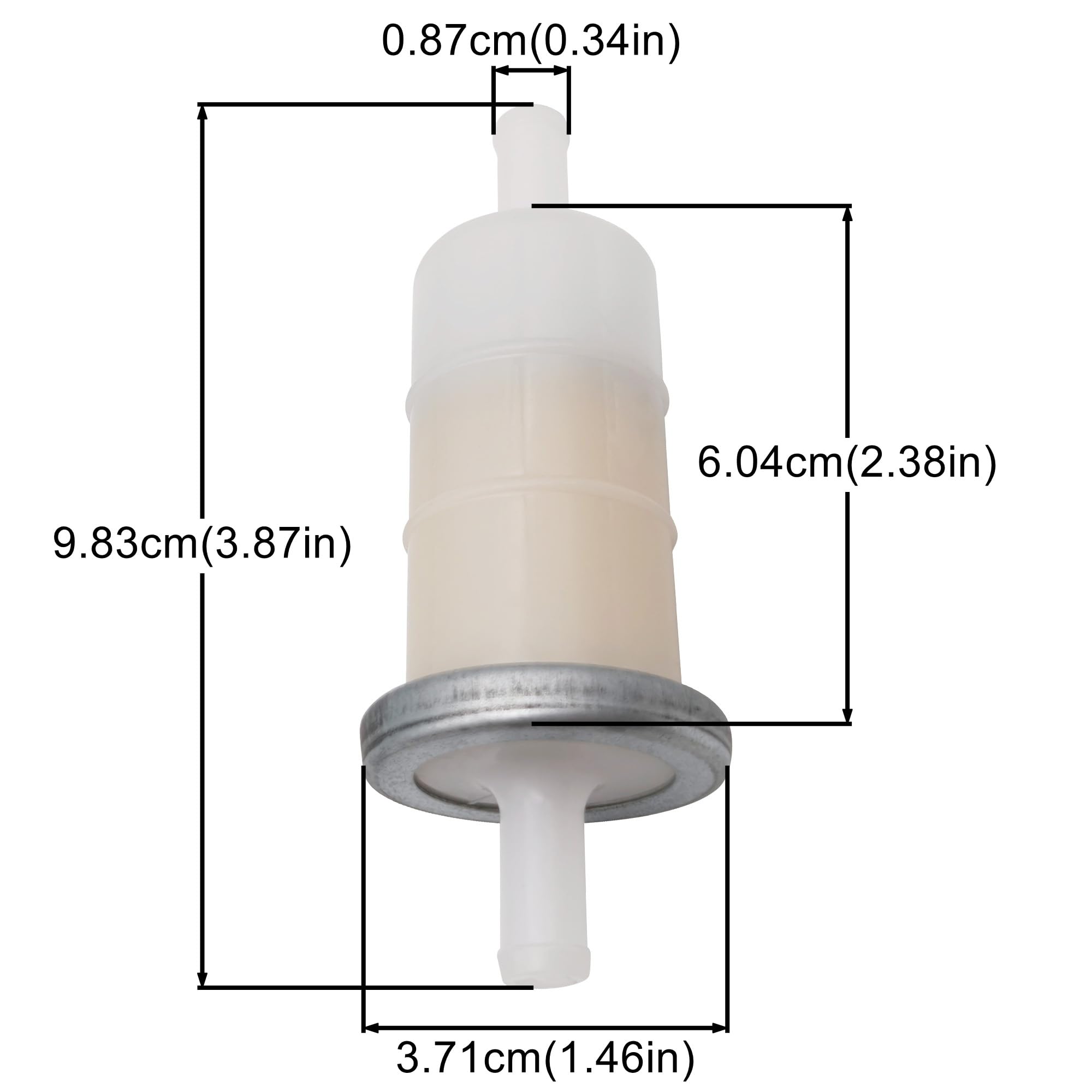 Strongthium Filtr Paliwa 8mm 5/16 49019-1055 z Wężykiem odpowiedni do Kawasaki Mule Ninja ZX6 ZZR600 Yamaha Virago 535 V-Star Kosiarki Traktorka Silnik Gaźnikowy Zestaw