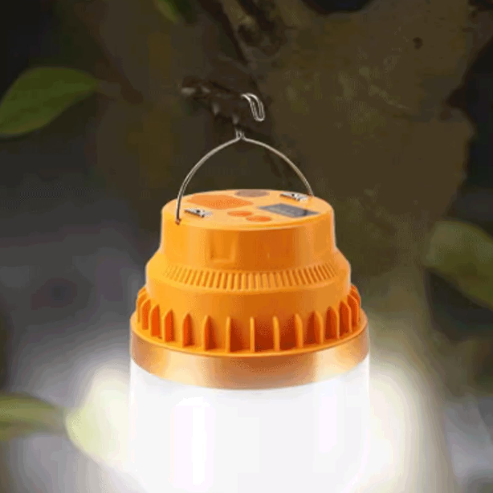 Duradero Linterna de Camping de plástico, Linterna de Camping Recargable, Linterna para Tienda de campaña al Aire Libre con Gancho, Linterna de Camping magnética Portátil