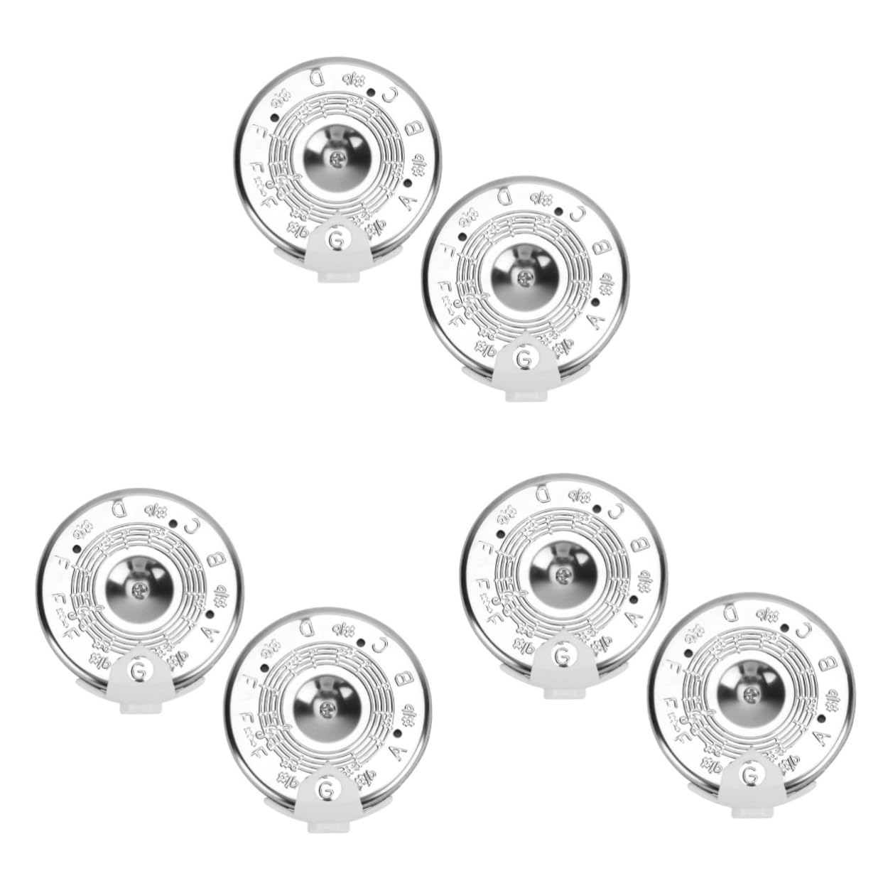 Abaodam 6stücke Notenschlüssel Chromatische C-c Stimmgerät Für Gitarre Und Präzise Tonkorrektur Für Verschiedene Musikinstrumente