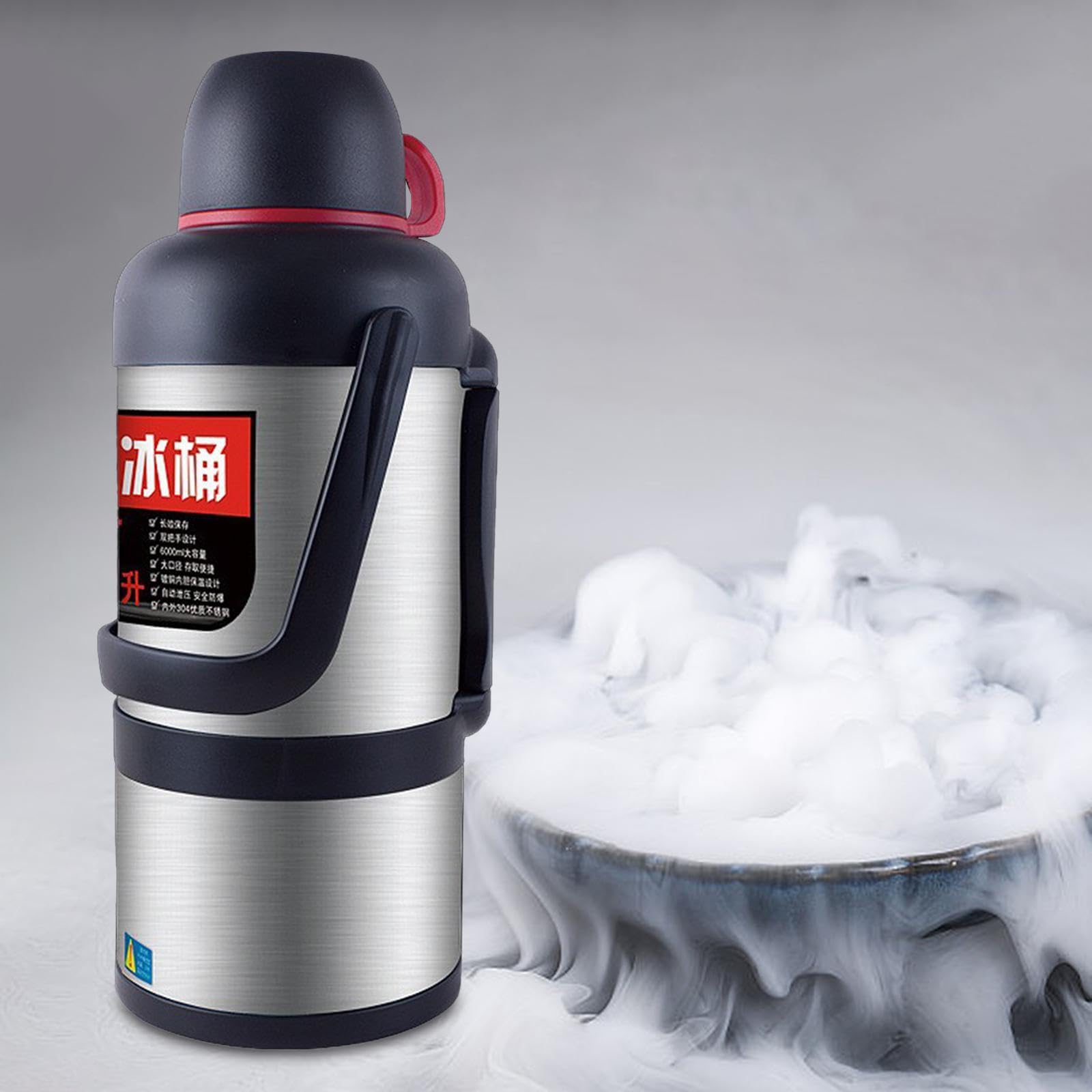 6 Liter Trockeneis-Behälter Aus Edelstahl - Sichere Aufbewahrung Mit Druckablass