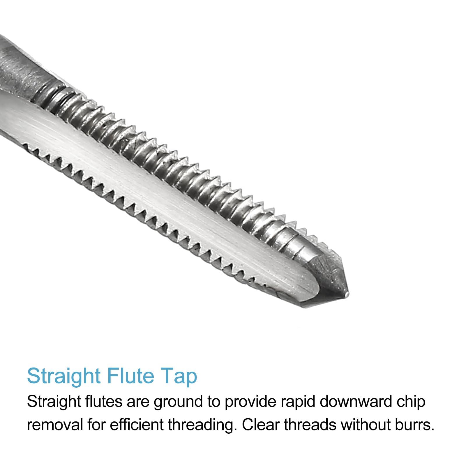 TA-VIGOR 4Pcs M6 x 1mm Metric Thread Taps, H2 High Speed Steel Straight Flute Tap Right Hand Threading Tapping Repair Tools - Image 4