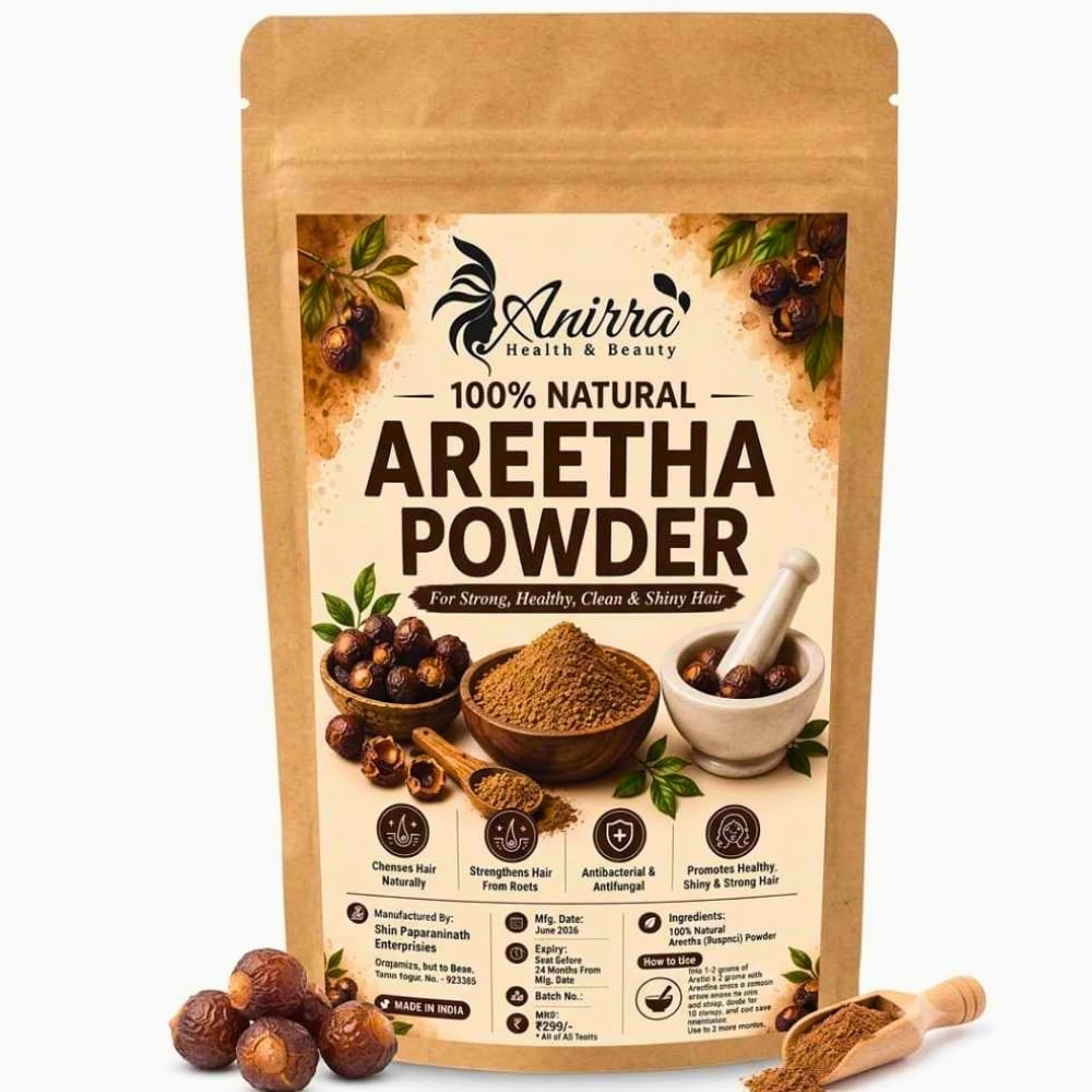 100% Natural Areetha Powder for Hair Care 100g | Sulphate & Paraben Free, Deep Scalp Cleansing, Dandruff Control, Suitable for All Hair Types, Cruelty Free-picture-17