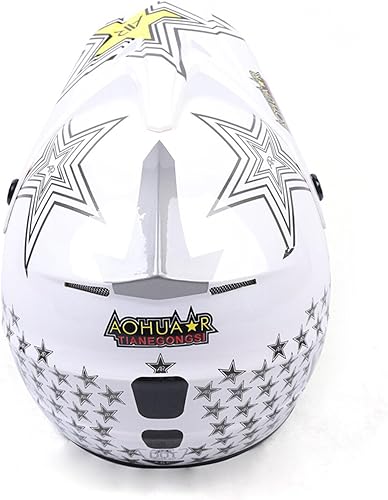 Miniatura 3 de Casco de cara completa para motocicleta, motocross, ATV, UTV, todoterreno, MTB Racing Casco, cascos ligeros DOT con guantes de gafas para adultos y