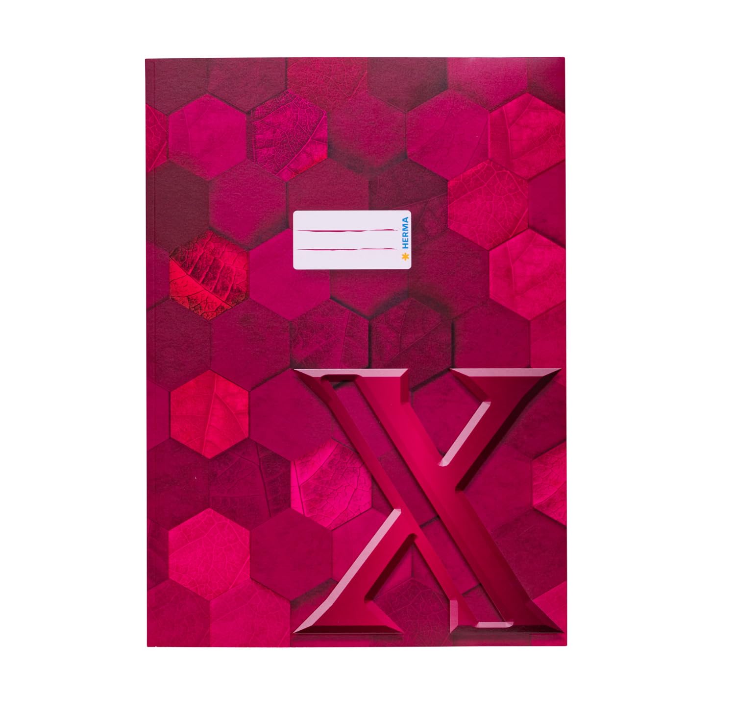 HERMA 20094 Notebook Cover A4 Cardboard Wine Red, Refined Notebook Cover with Labelling Field Made of Sturdy and Extra Strong Paper, Notebook Cover for School Notebooks, Coloured